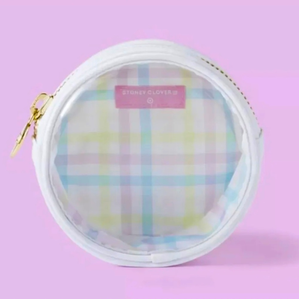 🆕 Stoney Clover Lane x Target White Mini Circle Pouch Pastel Gingham Interior
